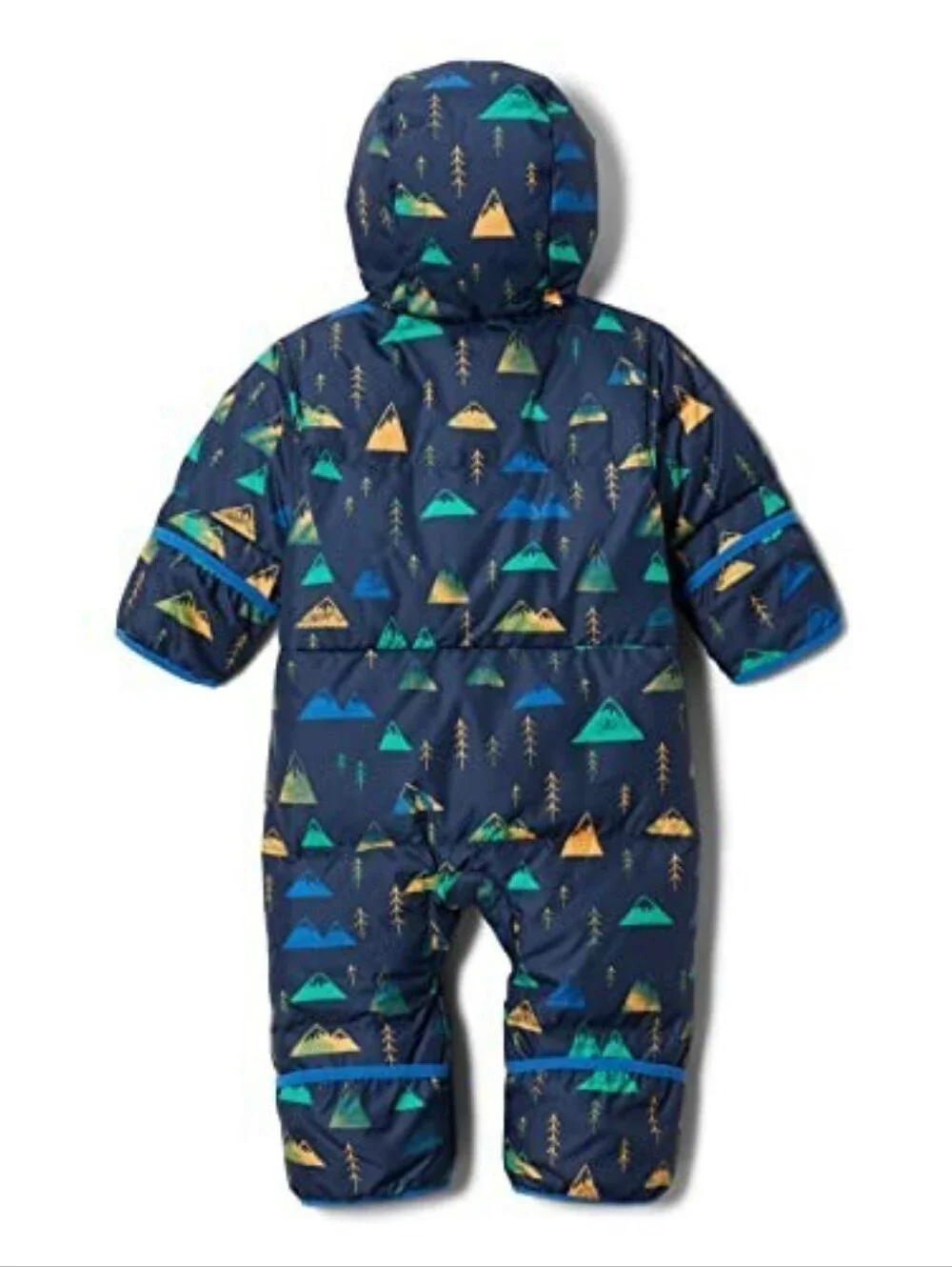 Columbia Baby 12-18M Snowsuit Bunting Puffer Fleece Lined Hooded Mountain Print